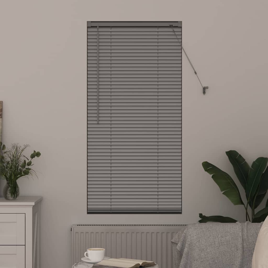 vidaXL Żaluzje weneckie Srebrny 130 x 55 cm Aluminium