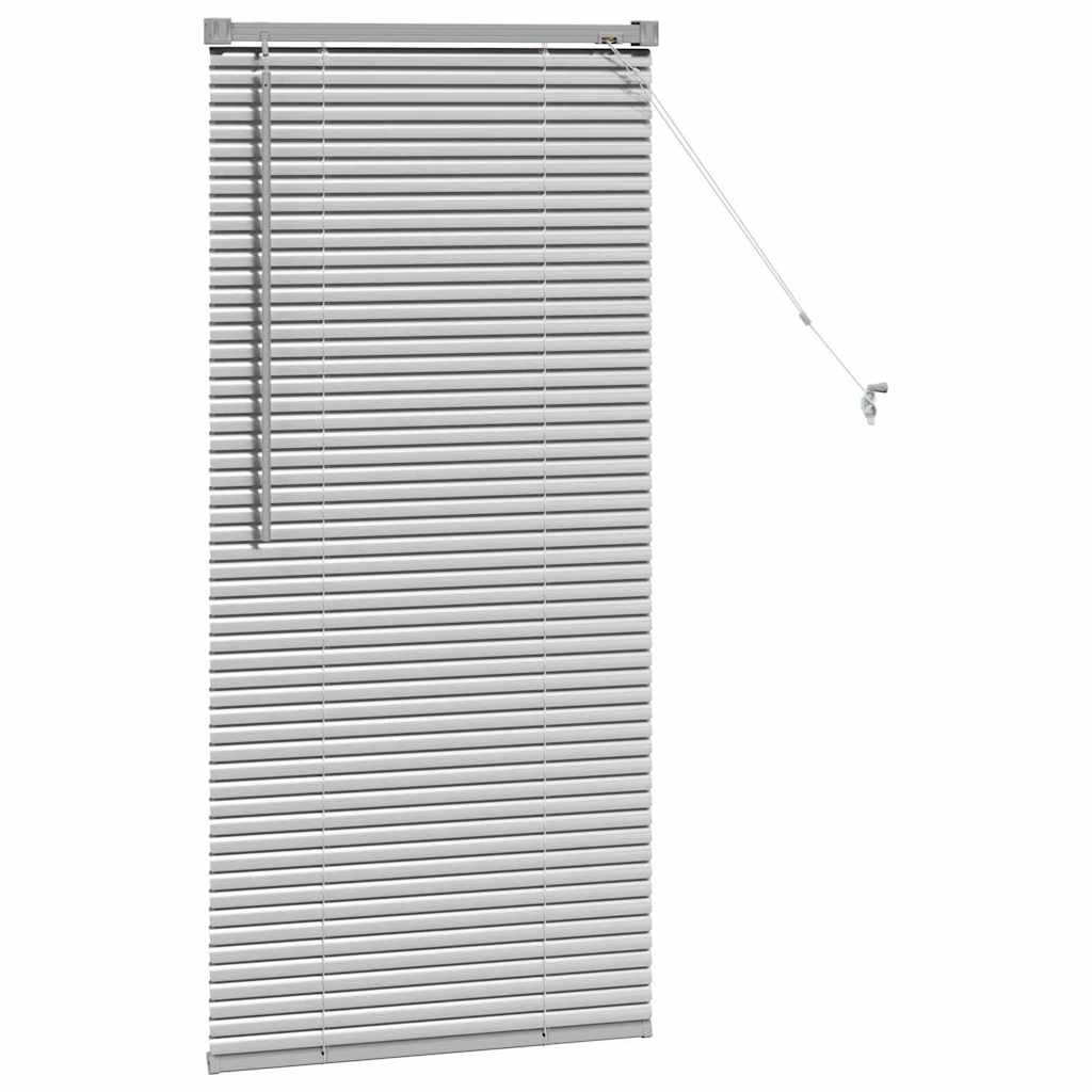 vidaXL Żaluzje weneckie Srebrny 130 x 55 cm Aluminium