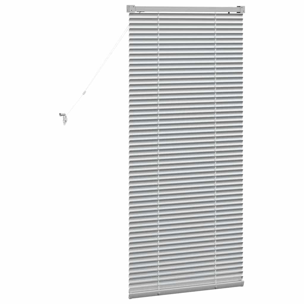 vidaXL Żaluzje weneckie Srebrny 130 x 55 cm Aluminium