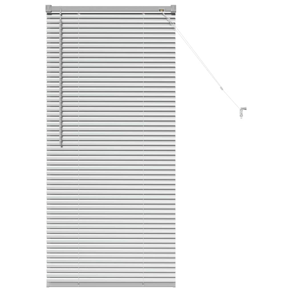 vidaXL Żaluzje weneckie Srebrny 130 x 55 cm Aluminium