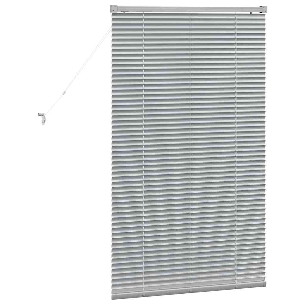 vidaXL Żaluzje weneckie Srebrny 130 x 70 cm Aluminium