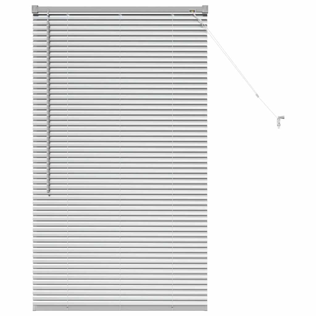 vidaXL Żaluzje weneckie Srebrny 130 x 80 cm Aluminium