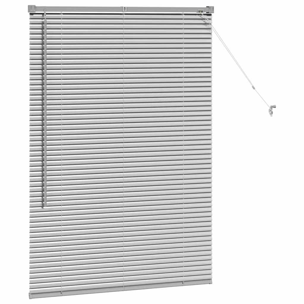 vidaXL Żaluzje weneckie Srebrny 130 x 90 cm Aluminium