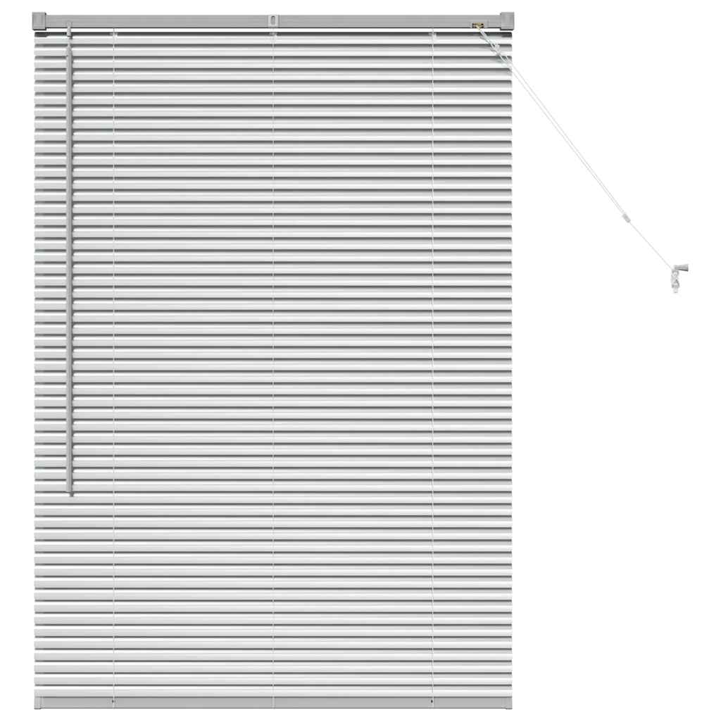 vidaXL Żaluzje weneckie Srebrny 130 x 90 cm Aluminium