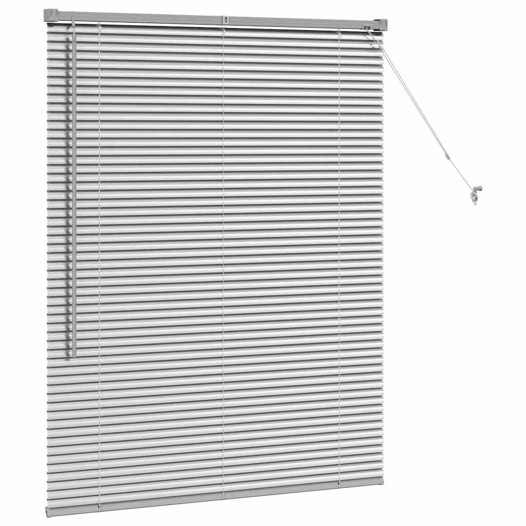 vidaXL Żaluzje weneckie Srebrny 130 x 105 cm Aluminium