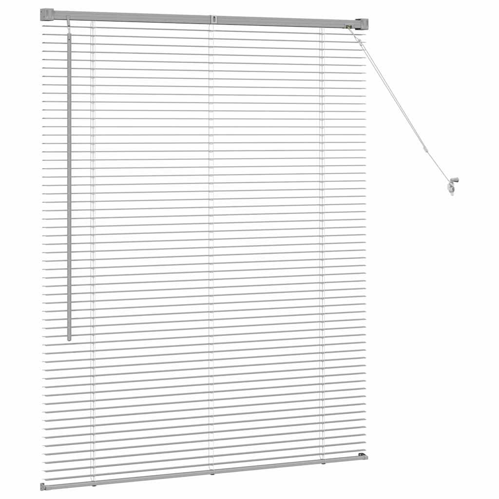 vidaXL Żaluzje weneckie Srebrny 130 x 105 cm Aluminium