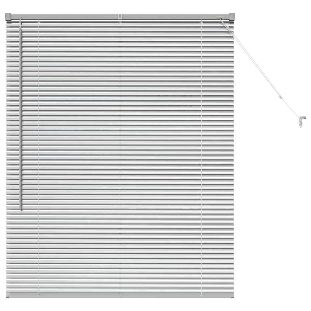 vidaXL Żaluzje weneckie Srebrny 130 x 105 cm Aluminium