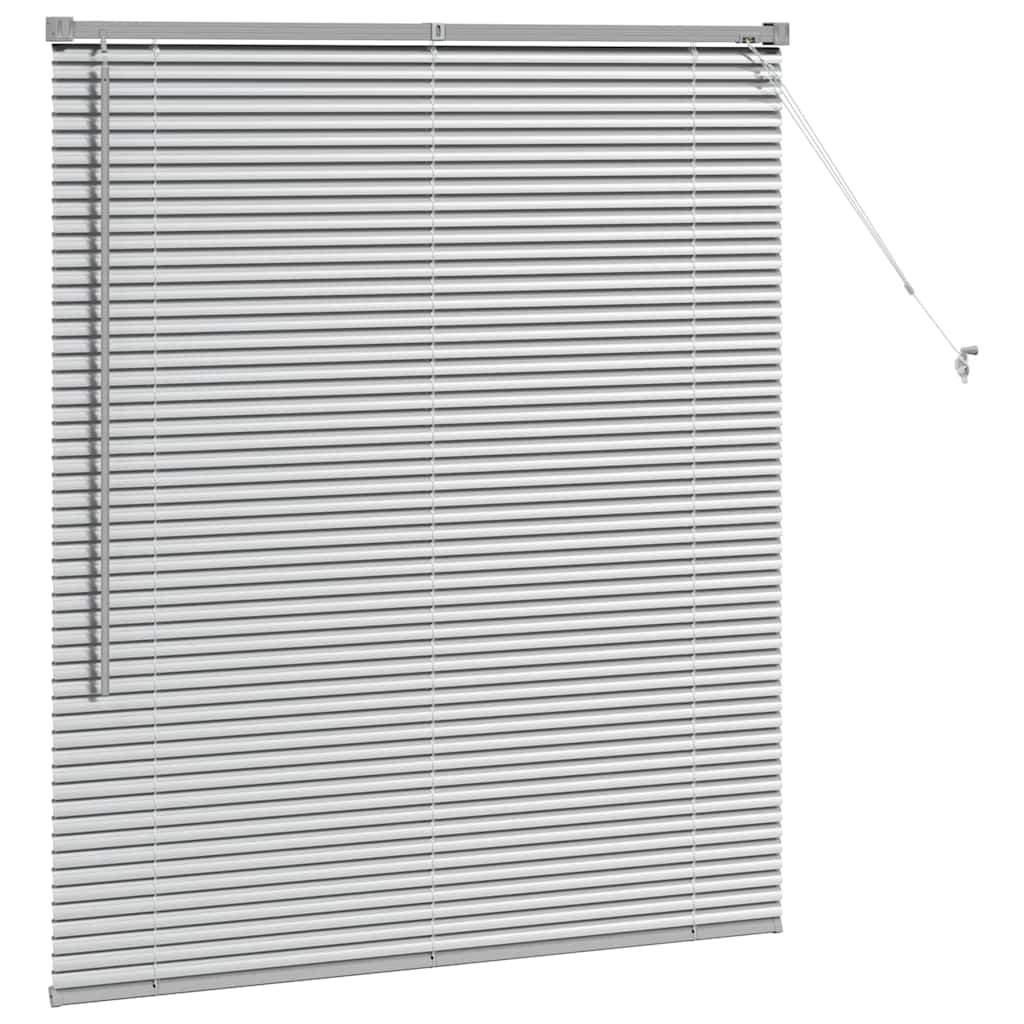 vidaXL Żaluzje weneckie Srebrny 130 x 115 cm Aluminium