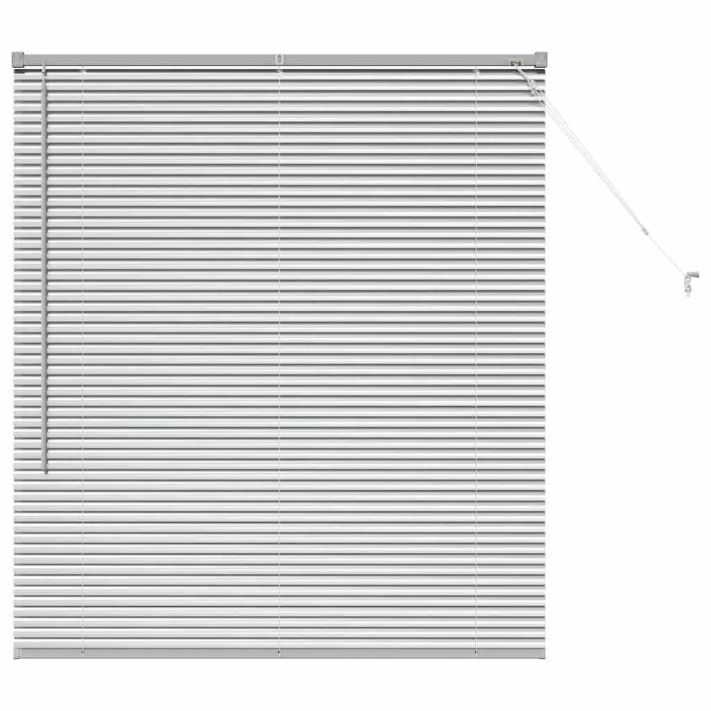 vidaXL Żaluzje weneckie Srebrny 130 x 115 cm Aluminium