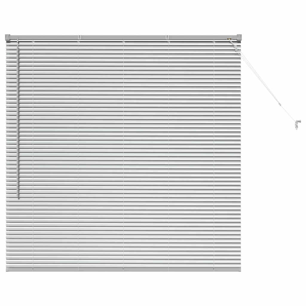 vidaXL Żaluzje weneckie Srebrny 130 x 125 cm Aluminium