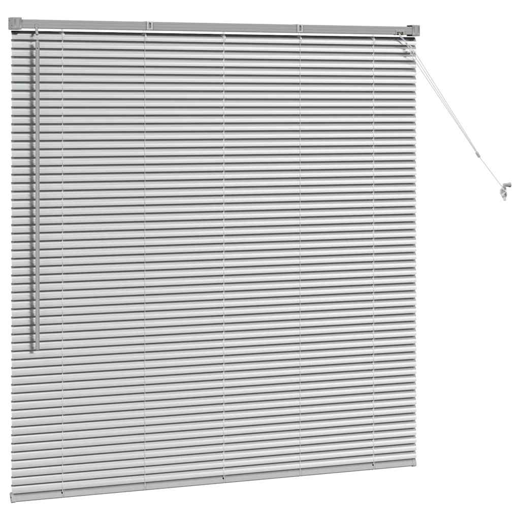 vidaXL Żaluzje weneckie Srebrny 130 x 135 cm Aluminium