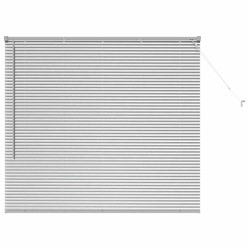vidaXL Żaluzje weneckie Srebrny 130 x 140 cm Aluminium