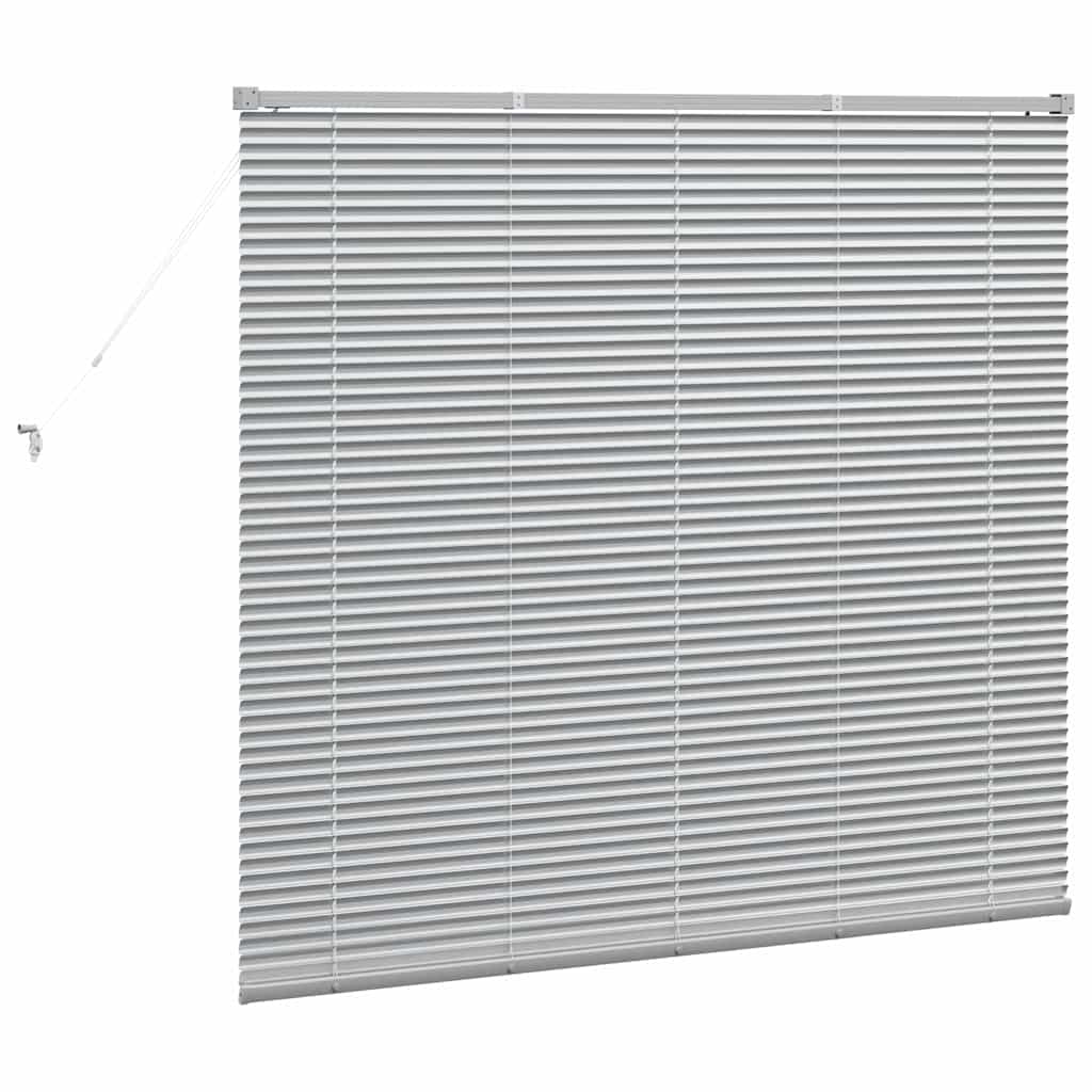 vidaXL Żaluzje weneckie Srebrny 130 x 145 cm Aluminium