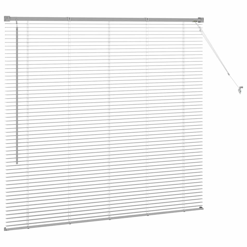 vidaXL Żaluzje weneckie Srebrny 130 x 150 cm Aluminium