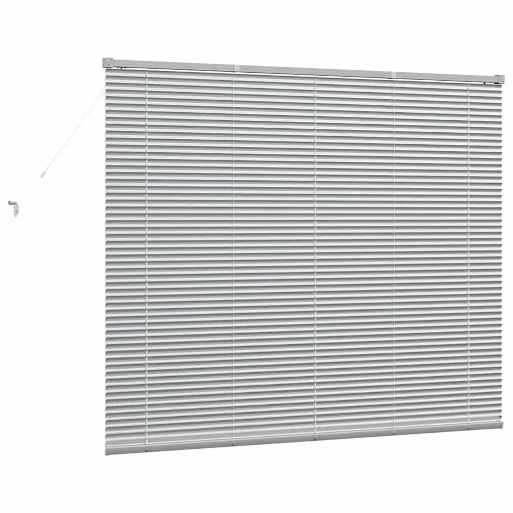 vidaXL Żaluzje weneckie Srebrny 130 x 155 cm Aluminium