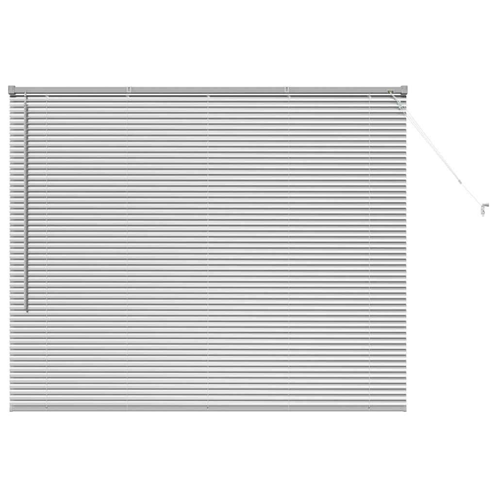 vidaXL Żaluzje weneckie Srebrny 130 x 155 cm Aluminium