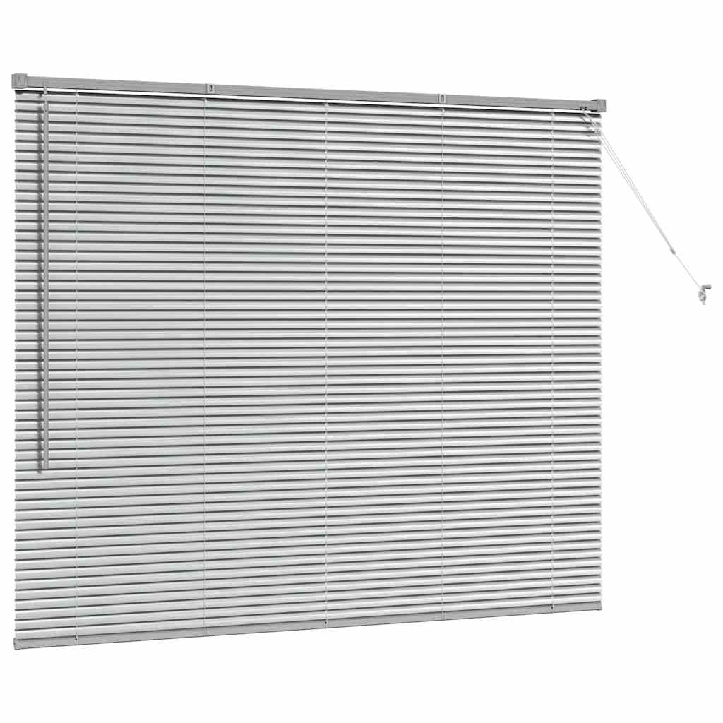 vidaXL Żaluzje weneckie Srebrny 130 x 160 cm Aluminium