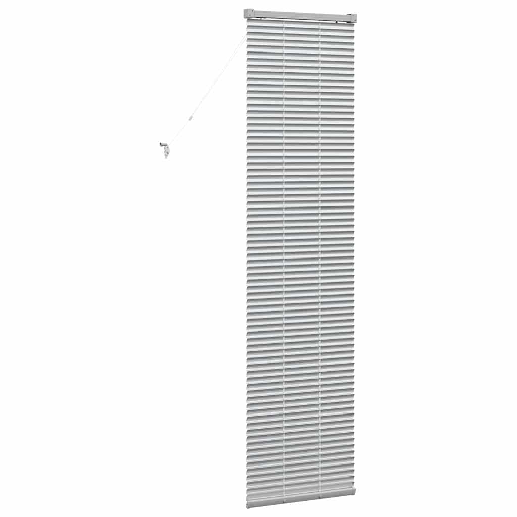 vidaXL Żaluzje weneckie Srebrny 175 x 50 cm Aluminium