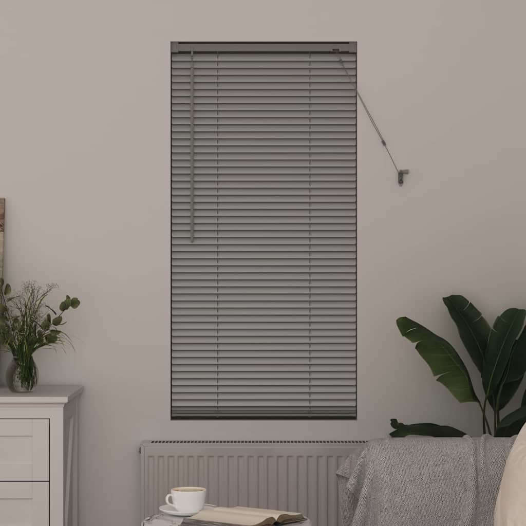 vidaXL Żaluzje weneckie Srebrny 175 x 55 cm Aluminium