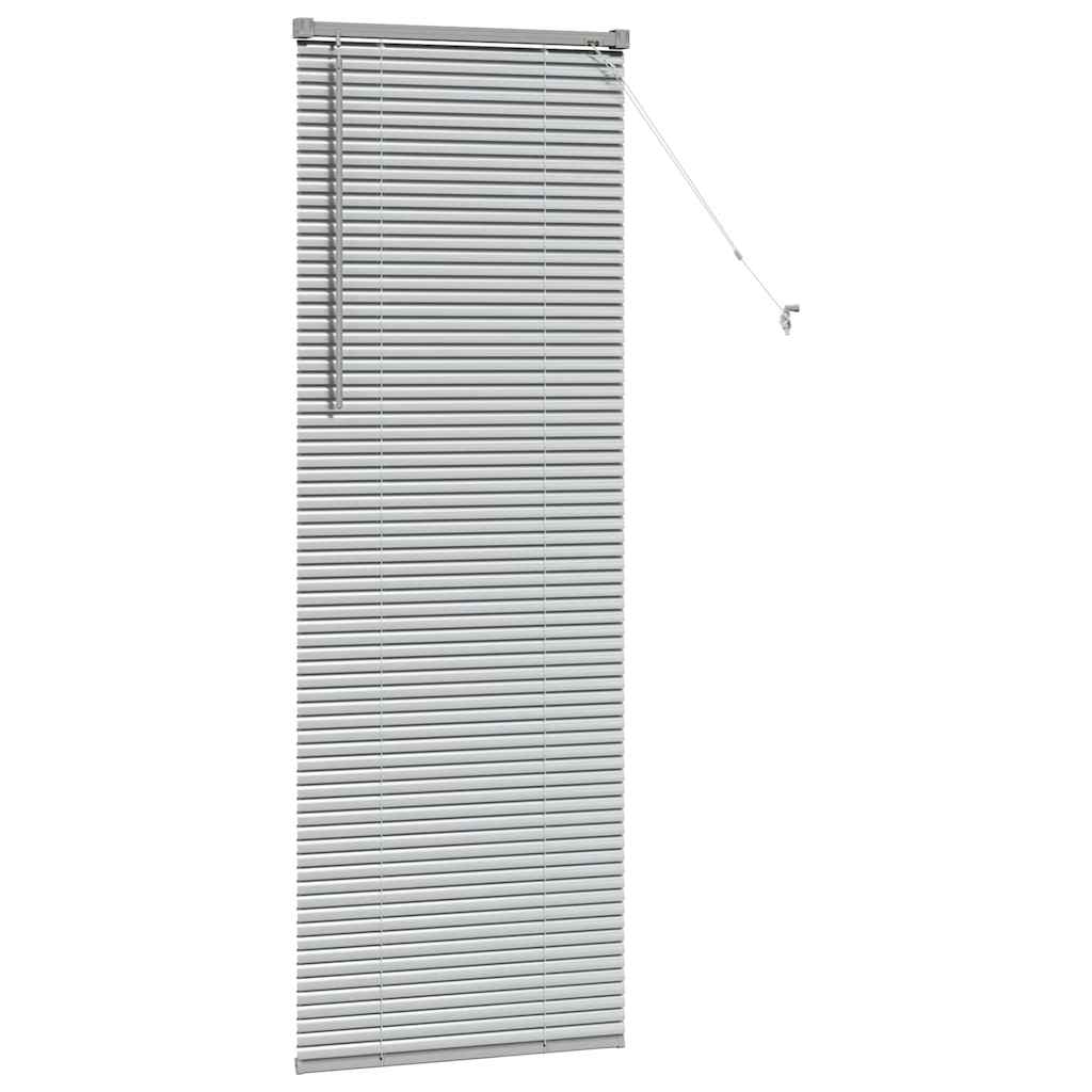 vidaXL Żaluzje weneckie Srebrny 175 x 65 cm Aluminium