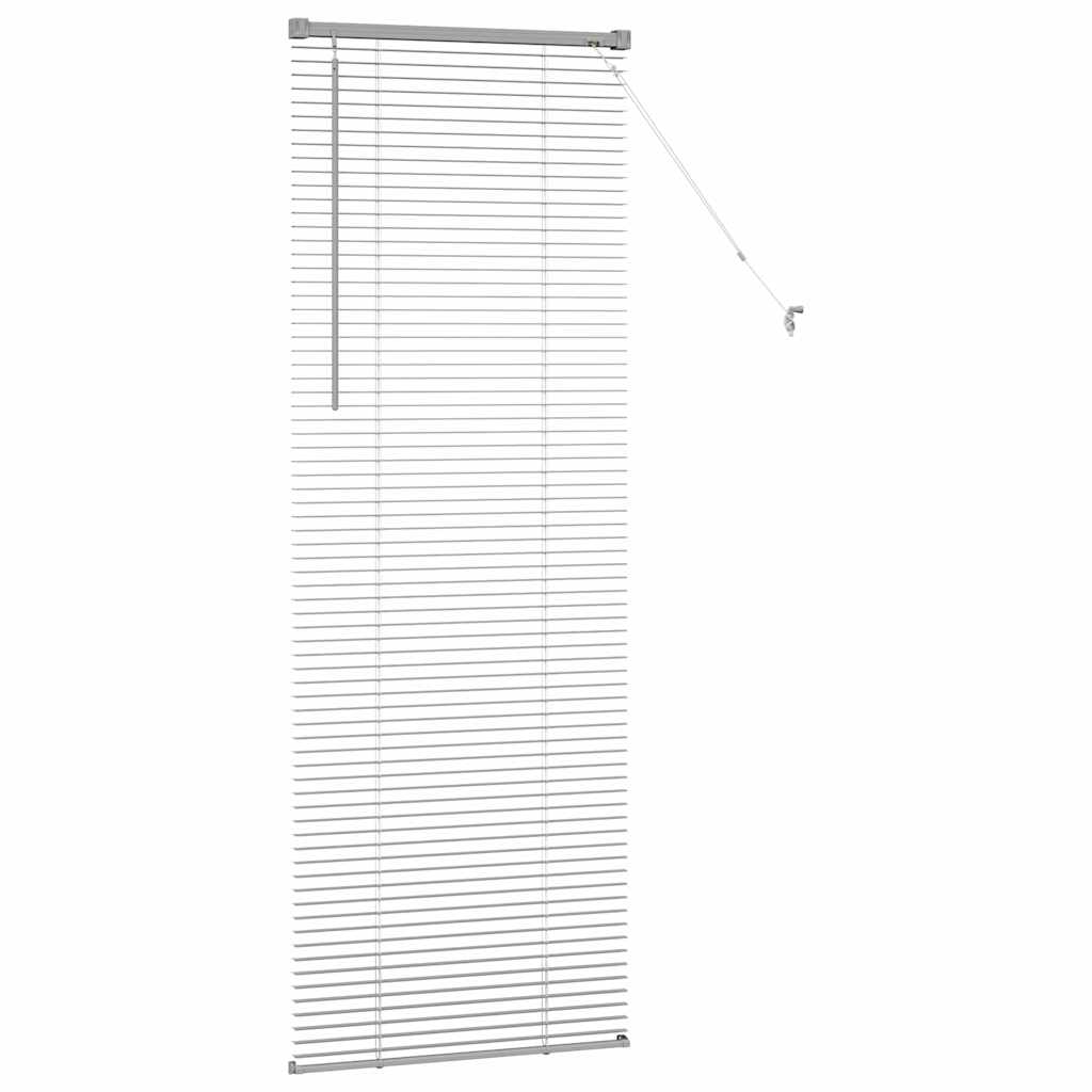 vidaXL Żaluzje weneckie Srebrny 175 x 65 cm Aluminium