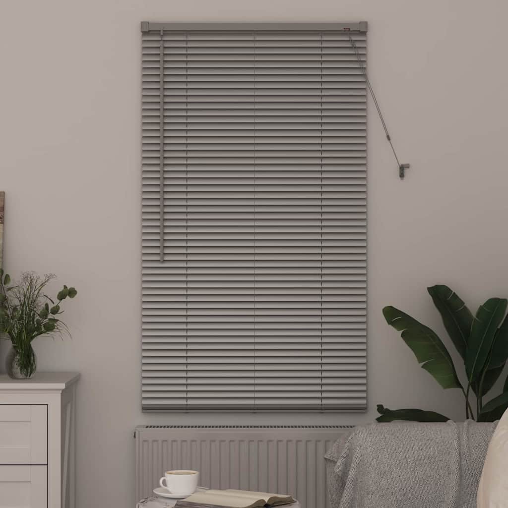 vidaXL Żaluzje weneckie Srebrny 175 x 70 cm Aluminium