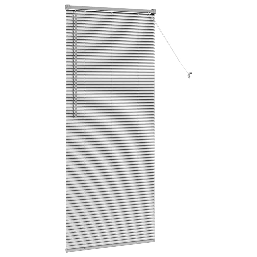 vidaXL Żaluzje weneckie Srebrny 175 x 75 cm Aluminium