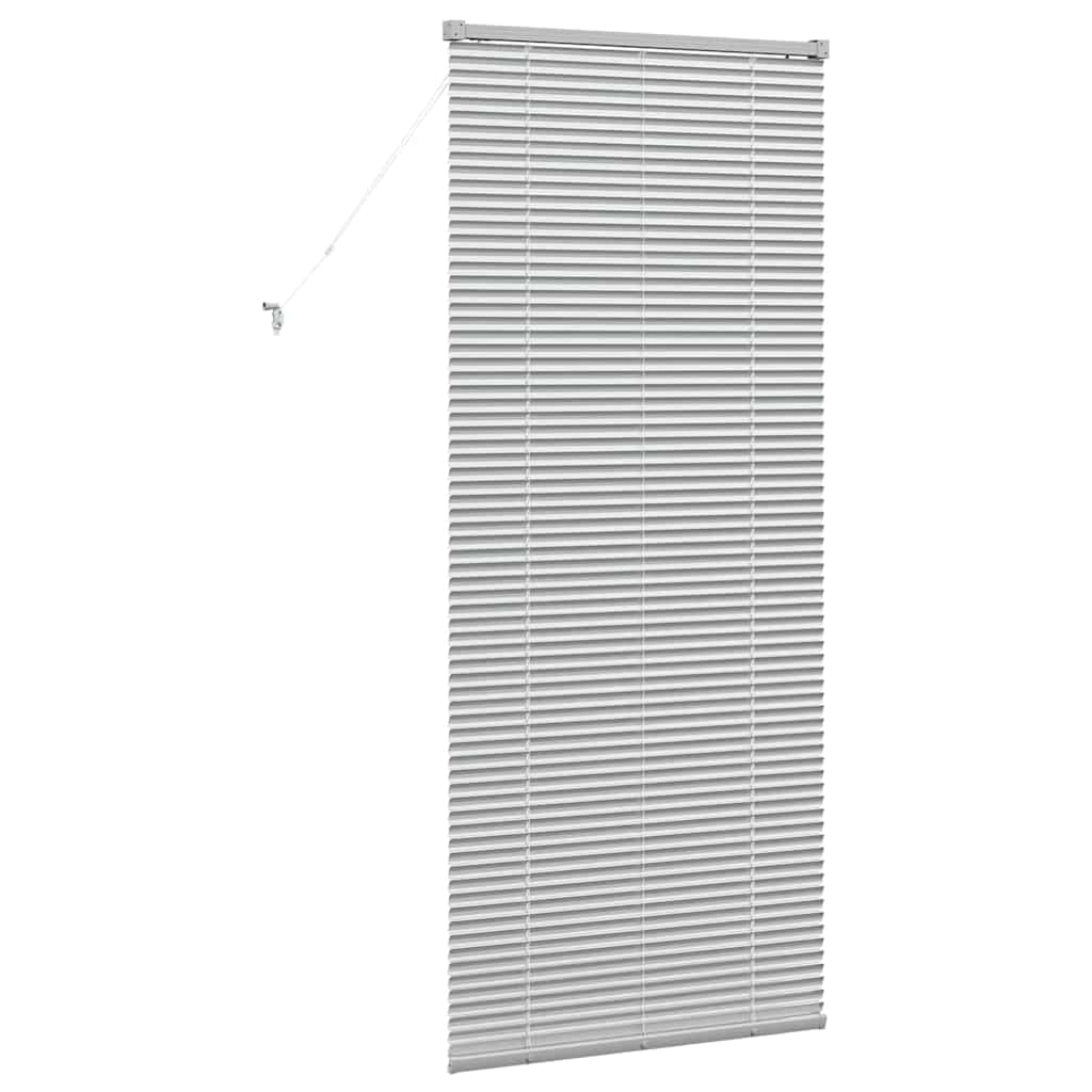 vidaXL Żaluzje weneckie Srebrny 175 x 75 cm Aluminium
