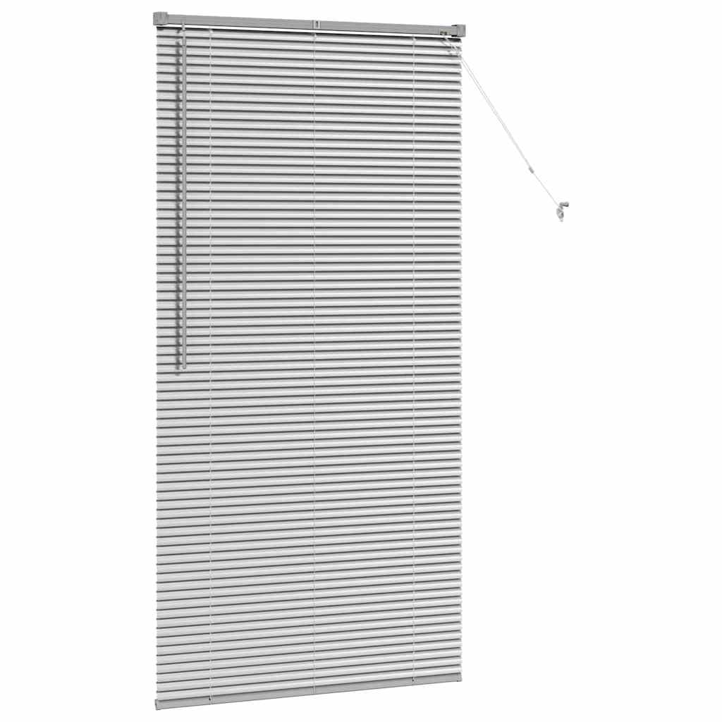 vidaXL Żaluzje weneckie Srebrny 175 x 85 cm Aluminium