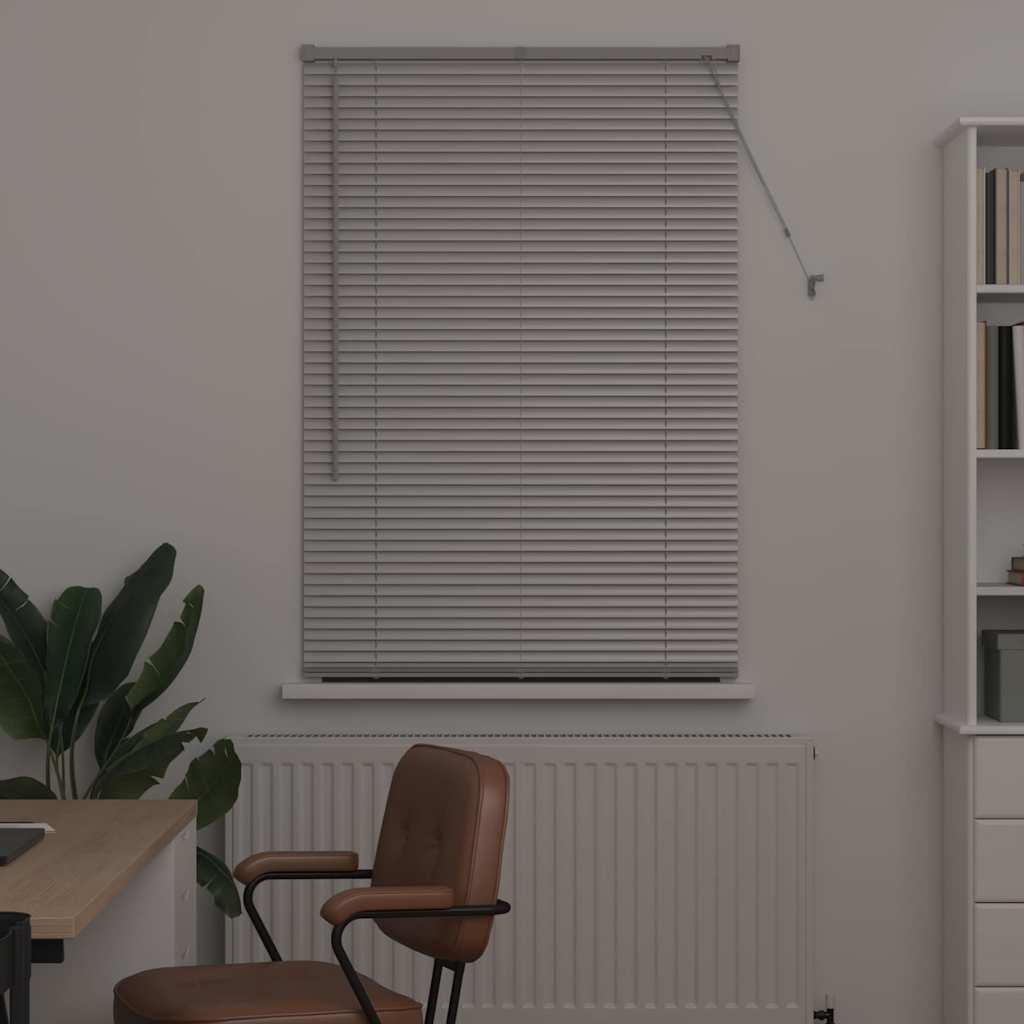 vidaXL Żaluzje weneckie Srebrny 175 x 95 cm Aluminium