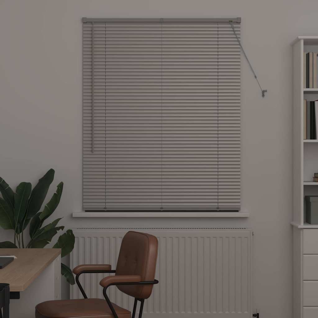 vidaXL Żaluzje weneckie Srebrny 175 x 105 cm Aluminium