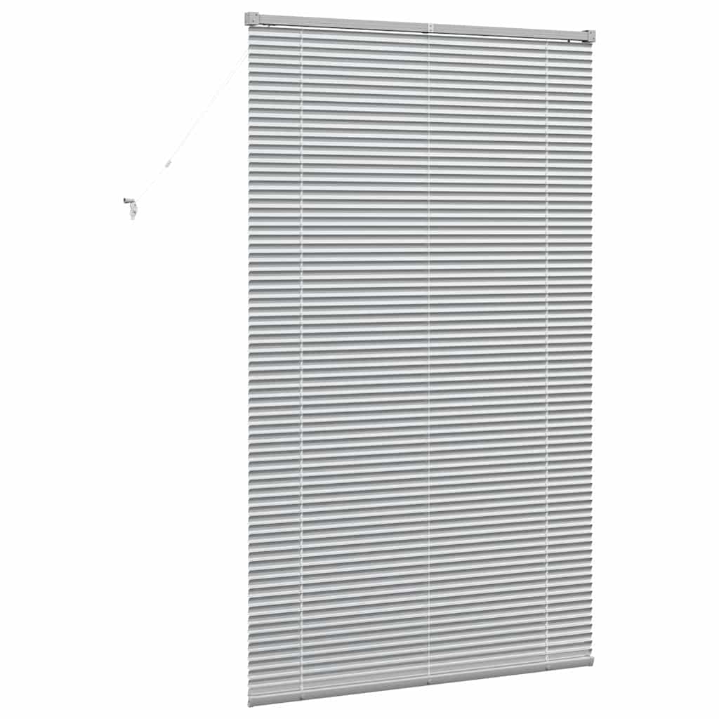 vidaXL Żaluzje weneckie Srebrny 175 x 105 cm Aluminium