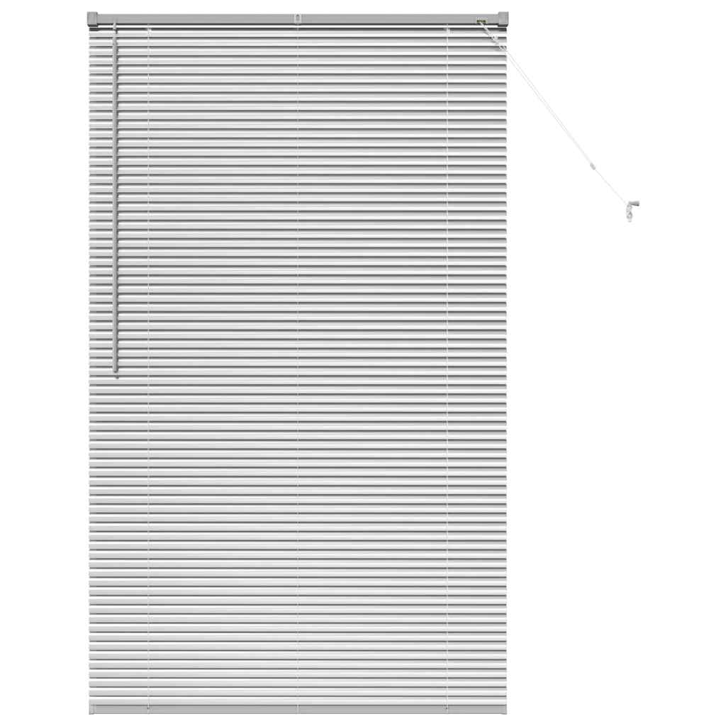 vidaXL Żaluzje weneckie Srebrny 175 x 105 cm Aluminium