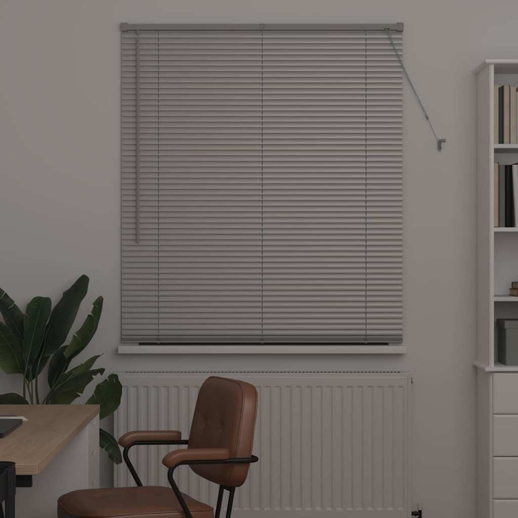 vidaXL Żaluzje weneckie Srebrny 175 x 110 cm Aluminium
