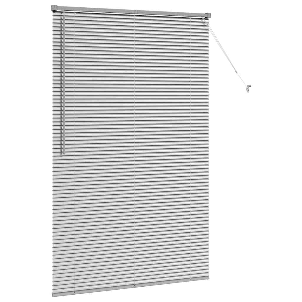 vidaXL Żaluzje weneckie Srebrny 175 x 110 cm Aluminium
