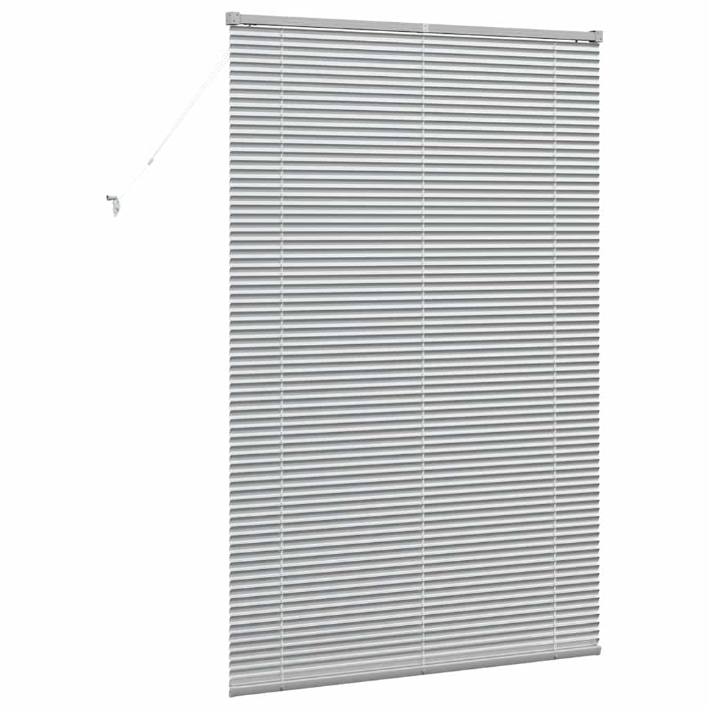 vidaXL Żaluzje weneckie Srebrny 175 x 120 cm Aluminium