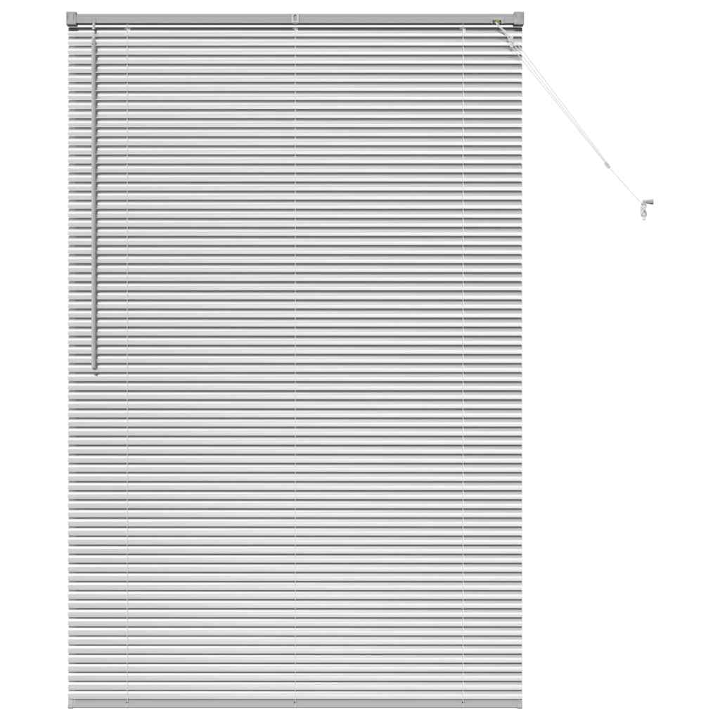 vidaXL Żaluzje weneckie Srebrny 175 x 120 cm Aluminium