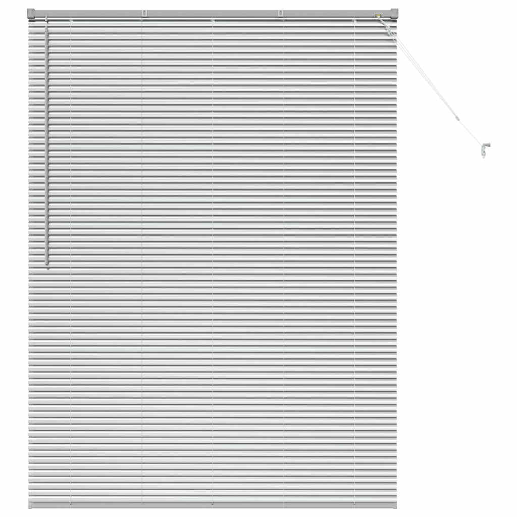vidaXL Żaluzje weneckie Srebrny 175 x 130 cm Aluminium
