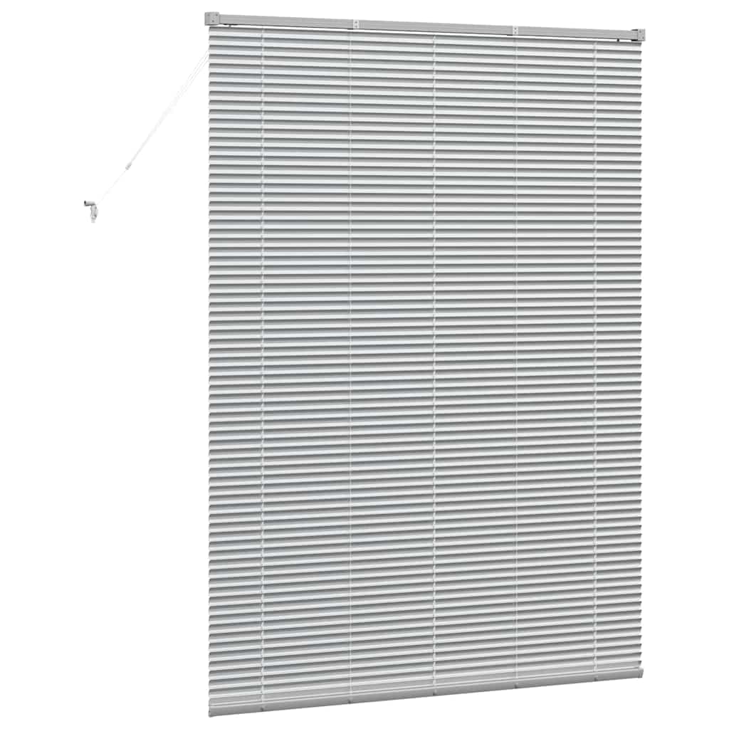 vidaXL Żaluzje weneckie Srebrny 175 x 135 cm Aluminium