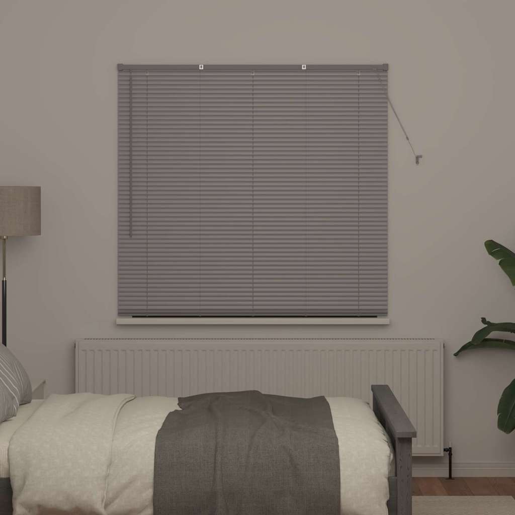 vidaXL Żaluzje weneckie Srebrny 175 x 140 cm Aluminium