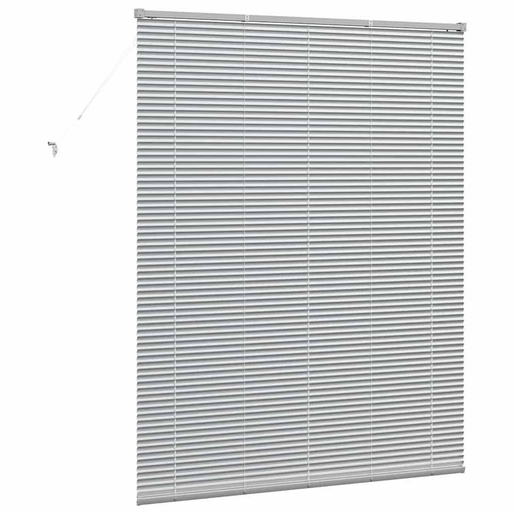 vidaXL Żaluzje weneckie Srebrny 175 x 140 cm Aluminium