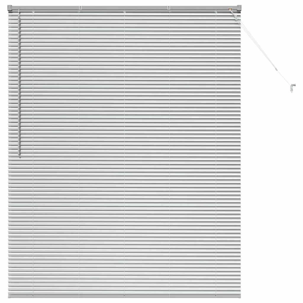 vidaXL Żaluzje weneckie Srebrny 175 x 140 cm Aluminium