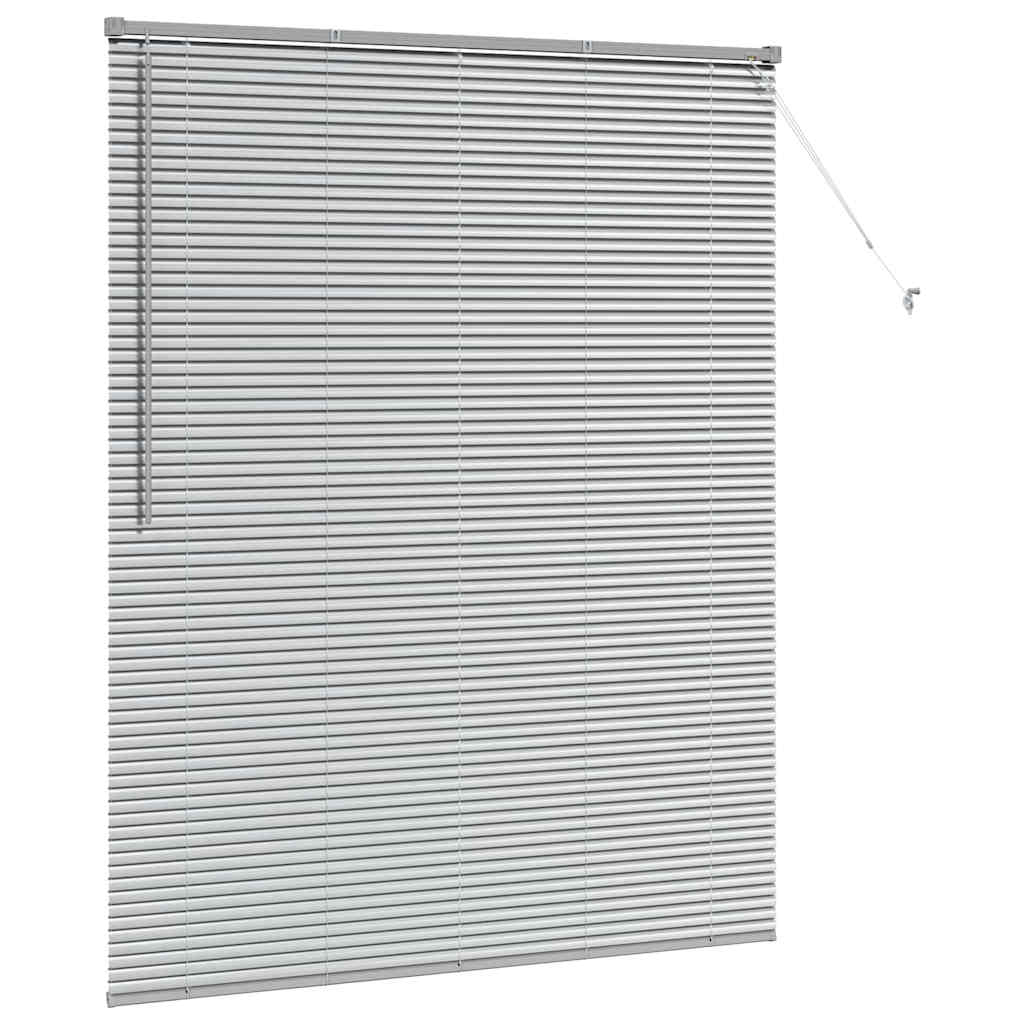vidaXL Żaluzje weneckie Srebrny 175 x 150 cm Aluminium