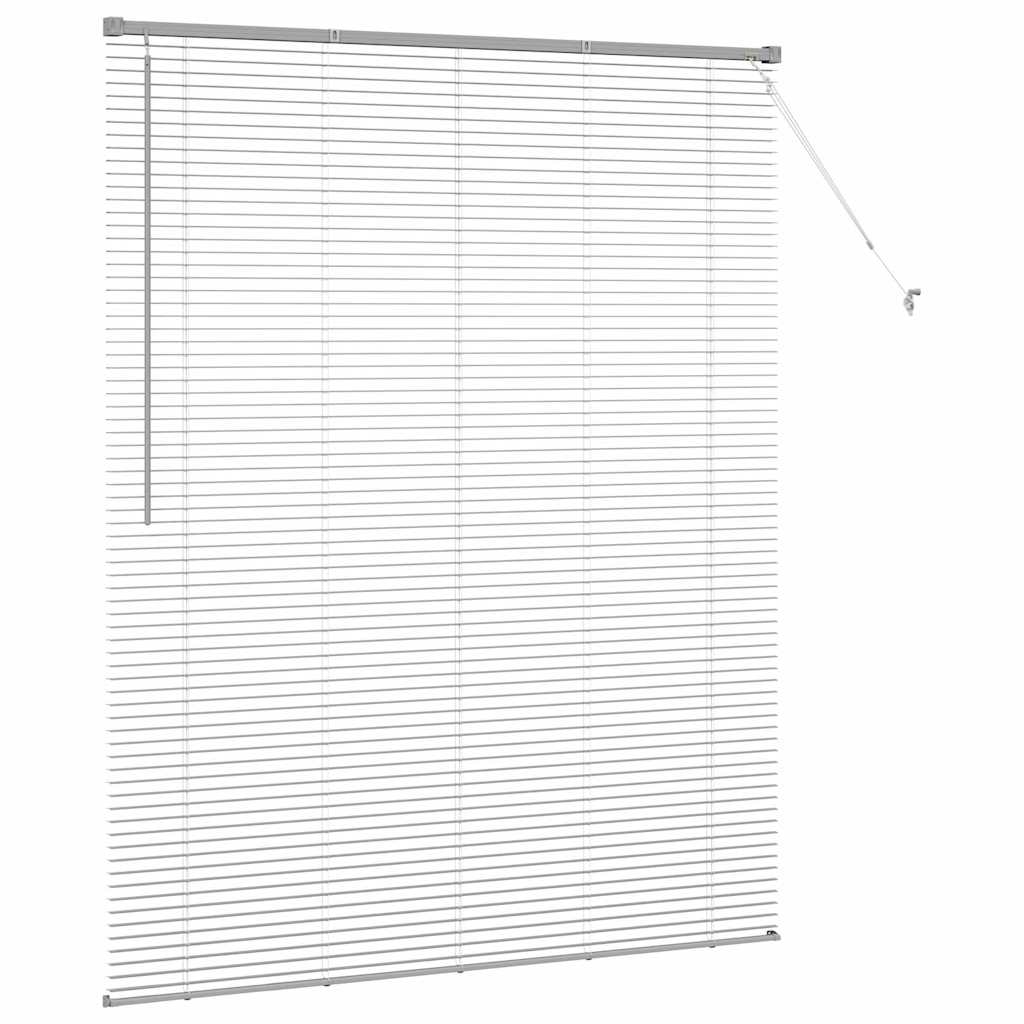 vidaXL Żaluzje weneckie Srebrny 175 x 150 cm Aluminium