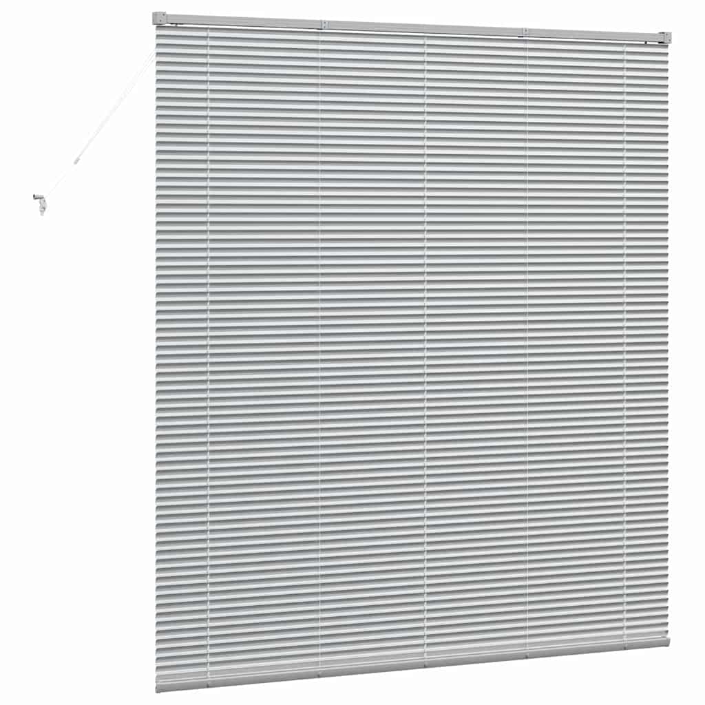 vidaXL Żaluzje weneckie Srebrny 175 x 155 cm Aluminium