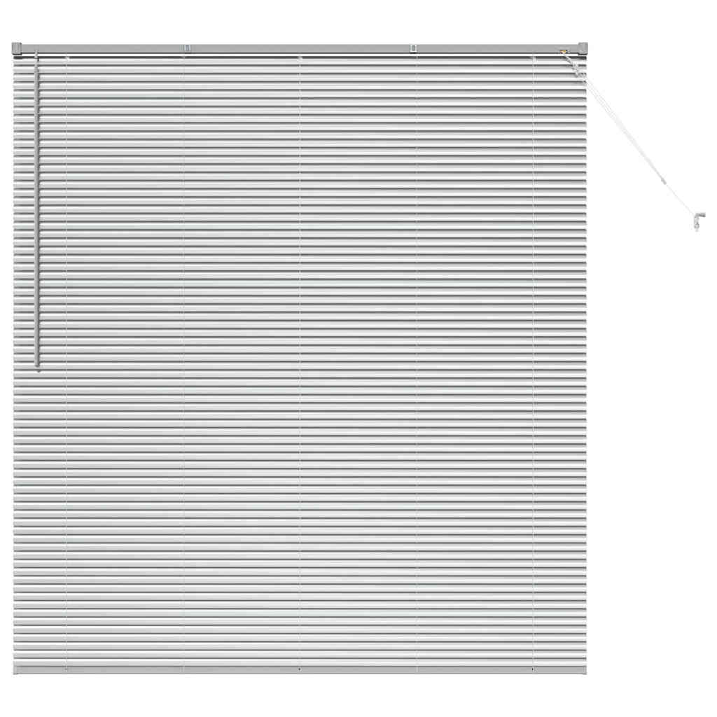 vidaXL Żaluzje weneckie Srebrny 175 x 155 cm Aluminium