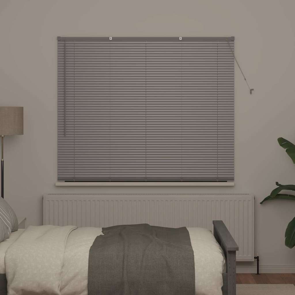 vidaXL Żaluzje weneckie Srebrny 175 x 160 cm Aluminium