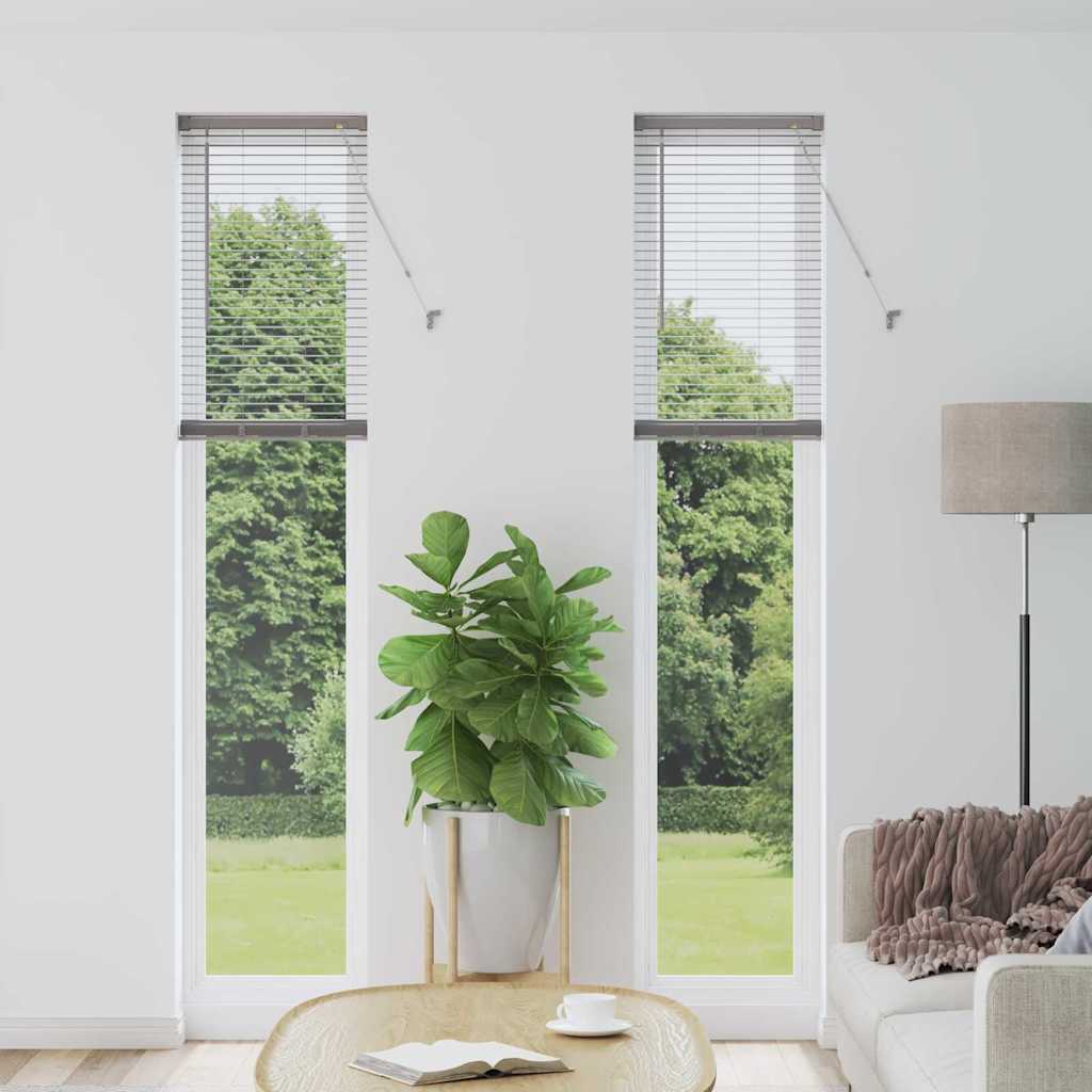 vidaXL Żaluzje weneckie Srebrny 220 x 40 cm Aluminium