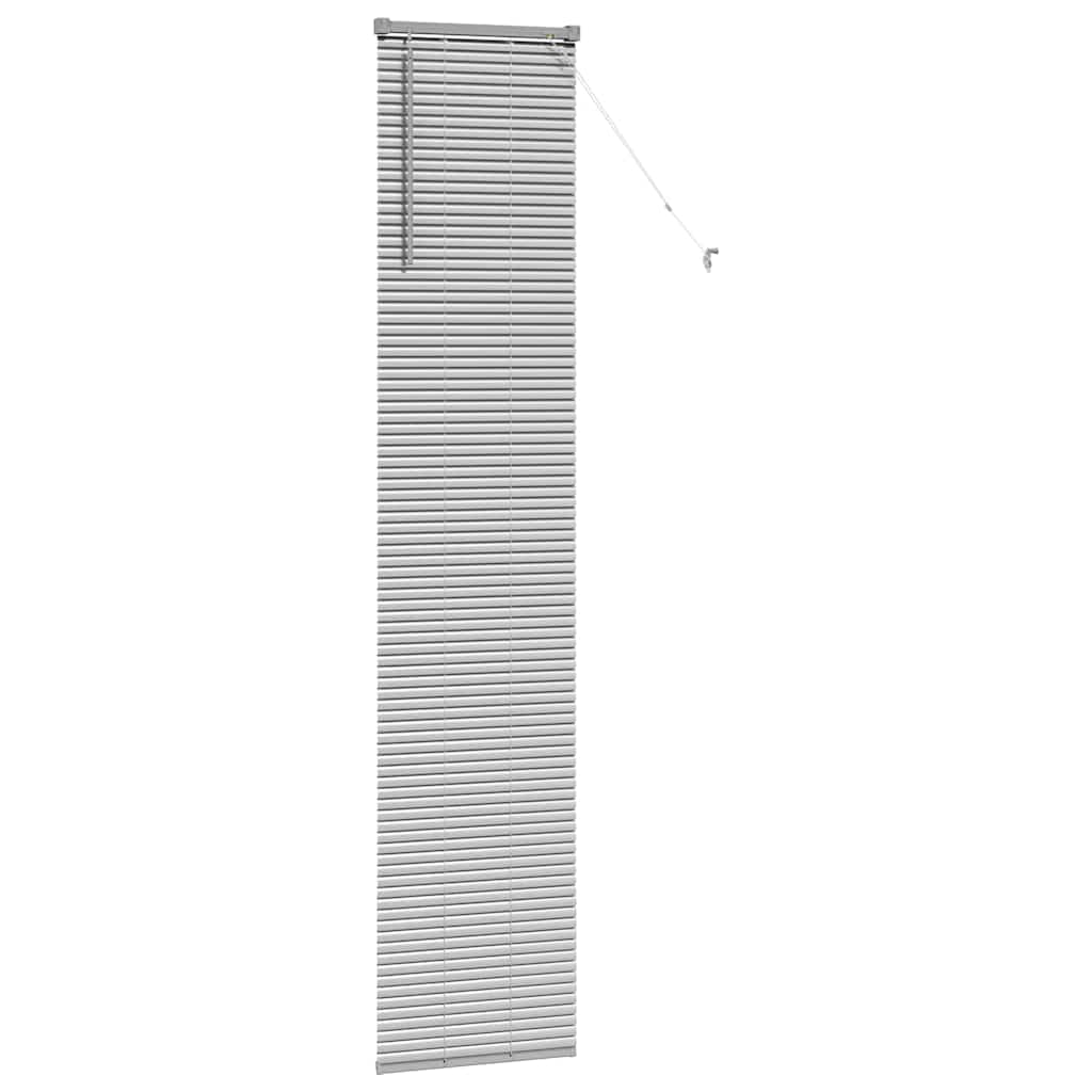 vidaXL Żaluzje weneckie Srebrny 220 x 50 cm Aluminium