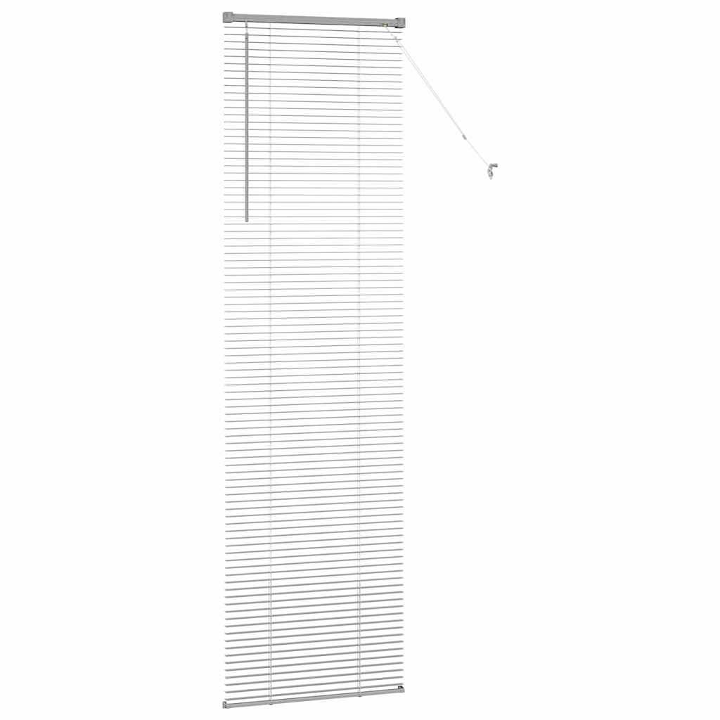 vidaXL Żaluzje weneckie Srebrny 220 x 55 cm Aluminium